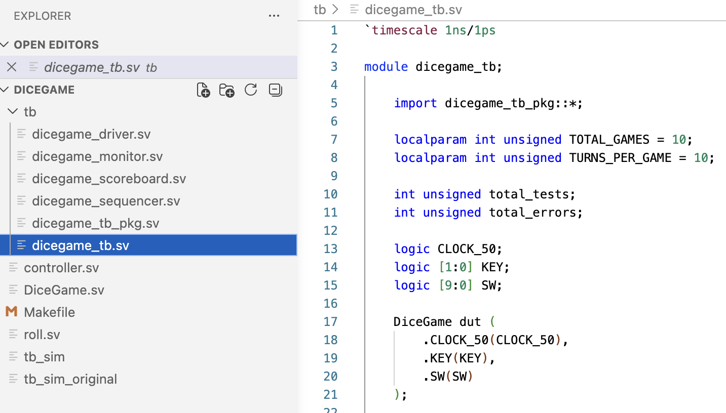 SystemVerilog verification testbench structure